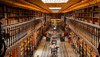 A library filled with books 