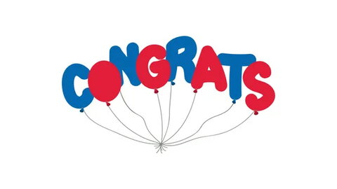 Baloons with congrats message