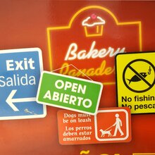 Various signs in Spanish